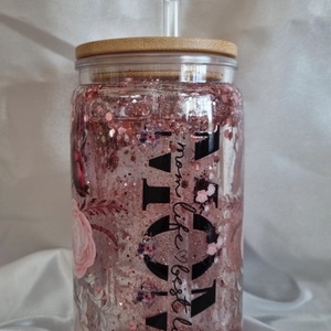 Egyedi dupla falú csillogós pohár  Anya 2, Otthon & Életmód, Konyhafelszerelés, tálalás, Tálalás, Pohár, , MESKA