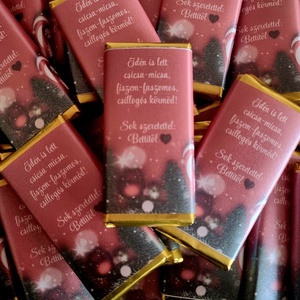 Karácsonyi egyedi csomagolású vendégajándék csokoládé, körmös,fodrász,pillás, pedikűrös, masszőr vendégeknek, Karácsony, Mikulás, Mikulás ajándékok, Fotó, grafika, rajz, illusztráció, Papírművészet, MESKA