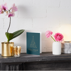 Egyedi kézzel készített karácsonyi képeslap, Karácsony, Karácsonyi ajándékozás, Karácsonyi képeslap, üdvözlőlap, ajándékkísérő, Mindenmás, MESKA