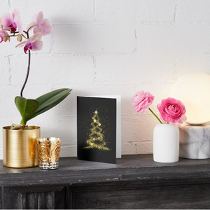 Egyedi kézzel készített karácsonyi képeslap, Karácsony, Karácsonyi ajándékozás, Karácsonyi képeslap, üdvözlőlap, ajándékkísérő, Mindenmás, MESKA