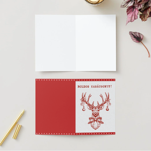 Egyedi kézzel készített karácsonyi képeslap - karácsony - karácsonyi ajándékozás - karácsonyi képeslap, üdvözlőlap, ajándékkísérő - Meska.hu