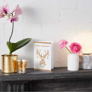 Egyedi kézzel készített karácsonyi képeslap - karácsony - karácsonyi ajándékozás - karácsonyi képeslap, üdvözlőlap, ajándékkísérő - Meska.hu