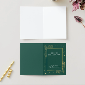 Egyedi kézzel készített karácsonyi képeslap, Karácsony, Karácsonyi ajándékozás, Karácsonyi képeslap, üdvözlőlap, ajándékkísérő, Mindenmás, MESKA