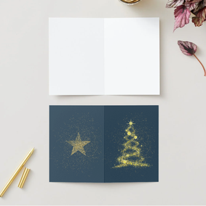 Egyedi kézzel készített karácsonyi képeslap KÉK , Karácsony, Karácsonyi ajándékozás, Karácsonyi képeslap, üdvözlőlap, ajándékkísérő, Mindenmás, Lepd meg szeretteidet különleges, kézzel készített karácsonyi képeslappal, amely egyediséget és meg..., MESKA