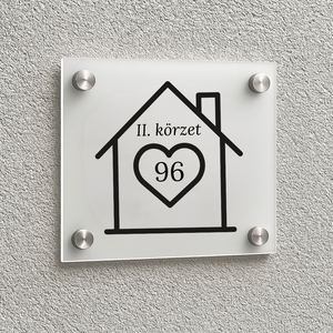 Egyedi , stílusos opál plexi házszám, Otthon & Életmód, Ház & Kert, Házszám, Mindenmás, MESKA