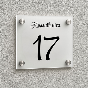 Egyedi , stílusos opál plexi házszám, Otthon & Életmód, Ház & Kert, Házszám, Mindenmás, MESKA