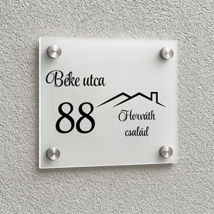 Egyedi , stílusos opál plexi házszám, Otthon & Életmód, Ház & Kert, Házszám, Mindenmás, MESKA