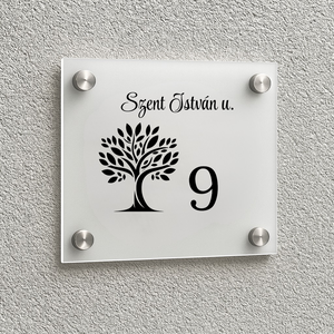 Egyedi , stílusos opál plexi házszám, Otthon & Életmód, Ház & Kert, Házszám, Mindenmás, MESKA