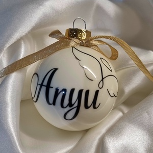 Egyedi feliratos emlék karácsonyfadísz,  karácsonyi gömb , díszgömb - Meska.hu