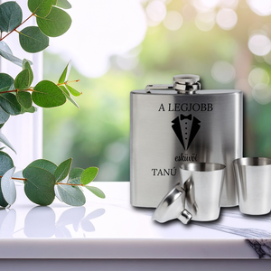 Legjobb esküvői tanú laposüveg szett , flaska szett tanú felk�rő - esküvő - meghívó & kártya - tanú felkérő - Meska.hu