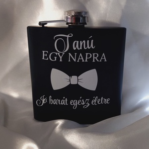 Tanú felkérő laposüveg , flaska szett tanú felk�rő - Meska.hu