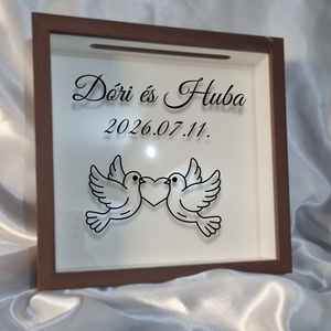 Esküvői pénzgyűjtő  , sorsjegy gyűjtő , akár menyecsketánchoz is ideális � egyedi felirattal, galambok motívummal, Esküvő, Emlék & Ajándék, Nászajándék, Nászajándék gyűjtők, Mindenmás, MESKA