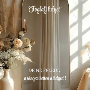 Esküvői tükörmatrica, egyedi felirattal is, különböző méretekben  - Meska.hu