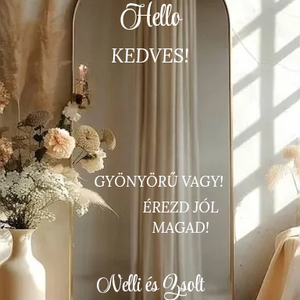 Esküvői tükörmatrica, egyedi felirattal is, különböző méretekben  - Meska.hu