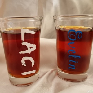 Egyedi feliratos pálinkás, rövides pohár � névre szóló ajándék bármilyen alkalomra, Esküvő, Emlék & Ajándék, Köszönőajándék, Mindenmás, MESKA