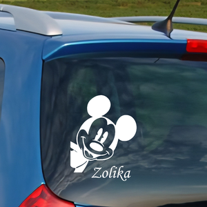Egyedi autómatrica Mickey Disney névvel, Otthon & Életmód, Autó, Autós matrica, , MESKA