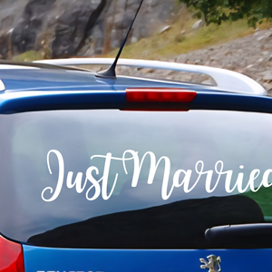 Egyedi autómatrica Just Married - Friss házasok, Otthon & Életmód, Autó, Autós matrica, , MESKA