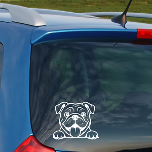 Egyedi kutyás autómatrica Angol bulldog, névvel is, Otthon & Életmód, Autó, Autós matrica, , MESKA