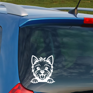 Egyedi kutyás autómatrica Yorki, névvel is, Otthon & Életmód, Autó, Autós matrica, , MESKA