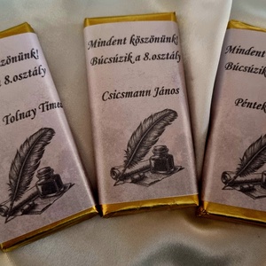 Egyedi csomagolású csokoládé iskolai vagy óvodás ballagásra - élelmiszer - édesség - kézműves csokoládé - Meska.hu