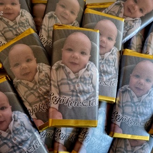 Egyedi csomagolású köszönőajándék csokoládé/ köszöntő ajándék csoki keresztelő ajándék vendégeknek , Baba - mama, Keresztelő kellékek, Keresztelőajándékok, Fotó, grafika, rajz, illusztráció, Papírművészet, MESKA