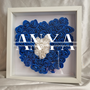 Egyedi Anyák napi rózsás képkeret � 3D virágos szív / személyre szabható ajándék kép ANYA - Meska.hu