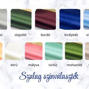Egyedi vőfélyszalag esküvőre felirattal , motívumokkal  - esküvő - kiegészítők - vőfélyszalag - Meska.hu