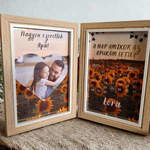 Apa lettél, apák napi képkeret � egyedi, személyre szabott dupla képkeret,saját fotókkal - Meska.hu