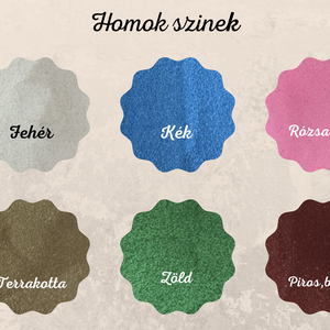 Egyedi szív alakú esküvői homokceremónia szett, homokkal együtt - esküvő - esküvői ceremónia - homokceremónia szettek - Meska.hu