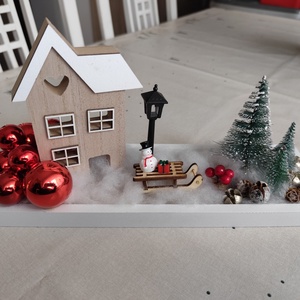 Mesés téli táj asztaldísz  - Meska.hu