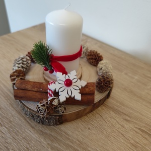 Egyszerű ünnepi asztaldísz  - Meska.hu