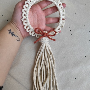 Makramé dísz - esküvő - dekoráció - asztaldísz - Meska.hu