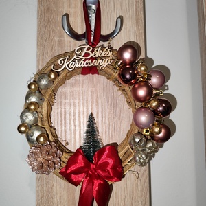 Ajtó kopogtató  - karácsony - adventi díszek - adventi ajtódísz - Meska.hu