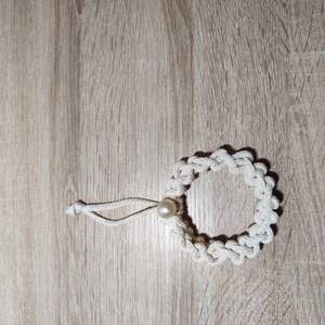 Fenyőfa dísz és makramé  - karácsony - adventi díszek - adventi asztaldísz - Meska.hu