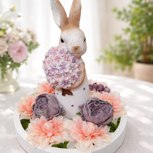 Nyuszis asztal dekoráció , Karácsony, Karácsonyi lakásdekoráció, Ünnepi asztaldekoráció, Mindenmás, MESKA