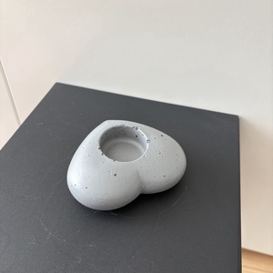 Szív formájú beton mécsestartó - otthon & életmód - gyertya, illat, aroma - mécses és mécsestartó - Meska.hu