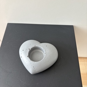 Szív formájú beton mécsestartó - otthon & életmód - gyertya, illat, aroma - mécses és mécsestartó - Meska.hu