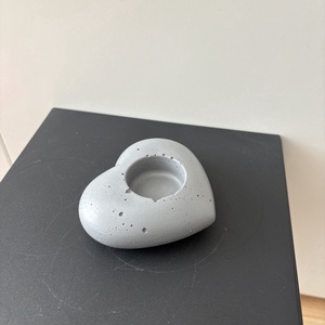 Szív formájú beton mécsestartó - otthon & életmód - gyertya, illat, aroma - mécses és mécsestartó - Meska.hu