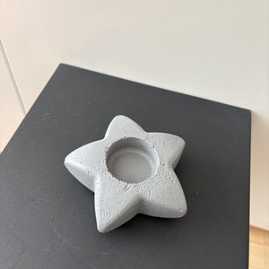 Csillag formájú beton mécsestartó - otthon & életmód - gyertya, illat, aroma - mécses és mécsestartó - Meska.hu