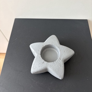 Csillag formájú beton mécsestartó - otthon & életmód - gyertya, illat, aroma - mécses és mécsestartó - Meska.hu