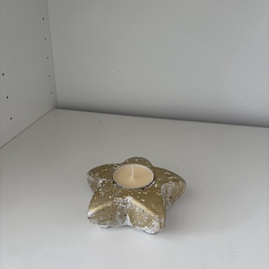 Csillag formájú beton mécsestartó - otthon & életmód - gyertya, illat, aroma - mécses és mécsestartó - Meska.hu