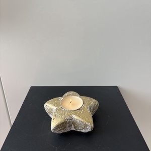 Csillag formájú beton mécsestartó, Otthon & Életmód, Gyertya, illat, aroma, Mécses és mécsestartó, Gipszöntés, Mindenmás, MESKA