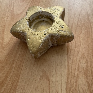 Csillag formájú beton mécsestartó - otthon & életmód - gyertya, illat, aroma - mécses és mécsestartó - Meska.hu