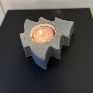 Fenyőfa formájú beton mécsestartó - otthon & életmód - gyertya, illat, aroma - mécses és mécsestartó - Meska.hu