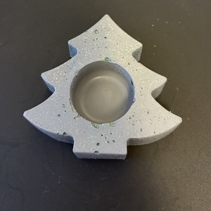 Fenyőfa formájú beton mécsestartó - otthon & életmód - gyertya, illat, aroma - mécses és mécsestartó - Meska.hu