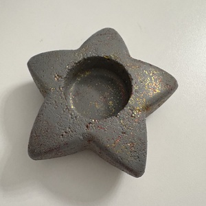 Csillag formájú beton mécsestartó, Otthon & Életmód, Gyertya, illat, aroma, Mécses és mécsestartó, Gipszöntés, Mindenmás, MESKA