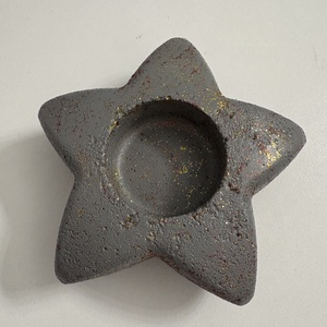 Csillag formájú beton mécsestartó - otthon & életmód - gyertya, illat, aroma - mécses és mécsestartó - Meska.hu
