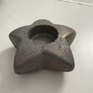 Csillag formájú beton mécsestartó - otthon & életmód - gyertya, illat, aroma - mécses és mécsestartó - Meska.hu