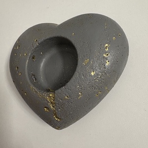 Szív formájú beton mécsestartó - otthon & életmód - gyertya, illat, aroma - mécses és mécsestartó - Meska.hu
