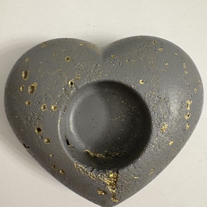 Szív formájú beton mécsestartó - otthon & életmód - gyertya, illat, aroma - mécses és mécsestartó - Meska.hu